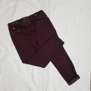 Burgandy color jeans